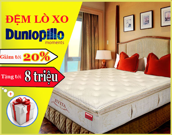 Thanh lý đệm lò xo Dunlopillo - Tặng phiếu mua hàng tới 8 triệu